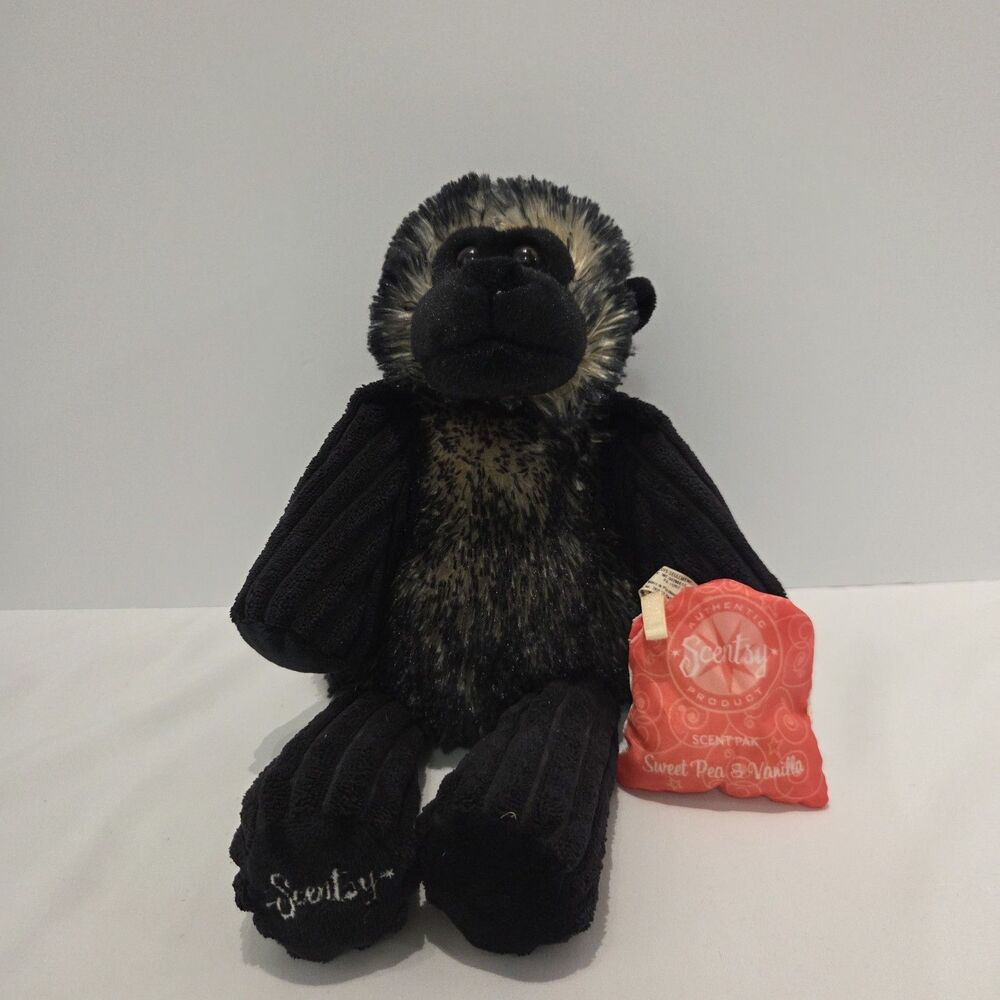 Scentsy Buddy Gambi The Gorilla Plush 12" w Scent Pack Sweet Pea & Vanilla